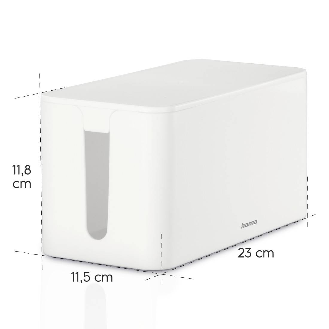 Hama Cable box Plastic White Rigid (L x W x H) 23.5 x 11.8 x 11.5 cm 1 pc(s) 00020661-4