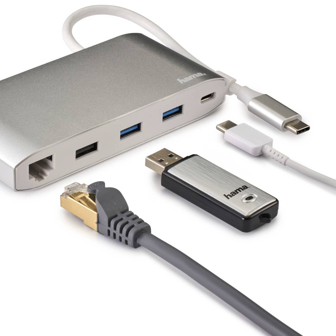 Hama USB-C® docking station Compatible with (brand): Universal Charging function, USB-C® powered-3