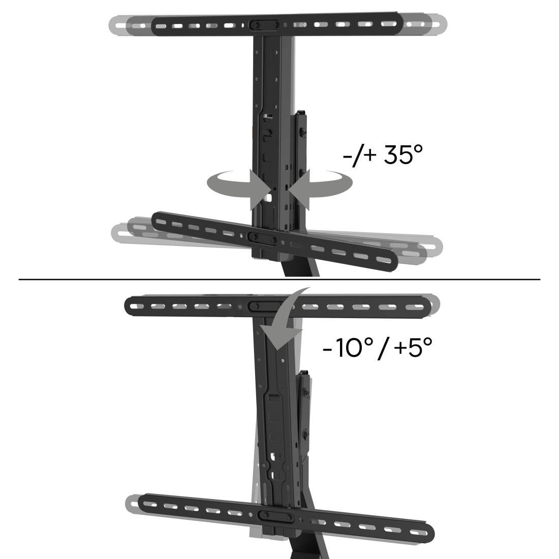 Hama TV base 81,3 cm (32") - 165,1 cm (65") Tiltable, Swivelling, Height-adjustable, Stand-3