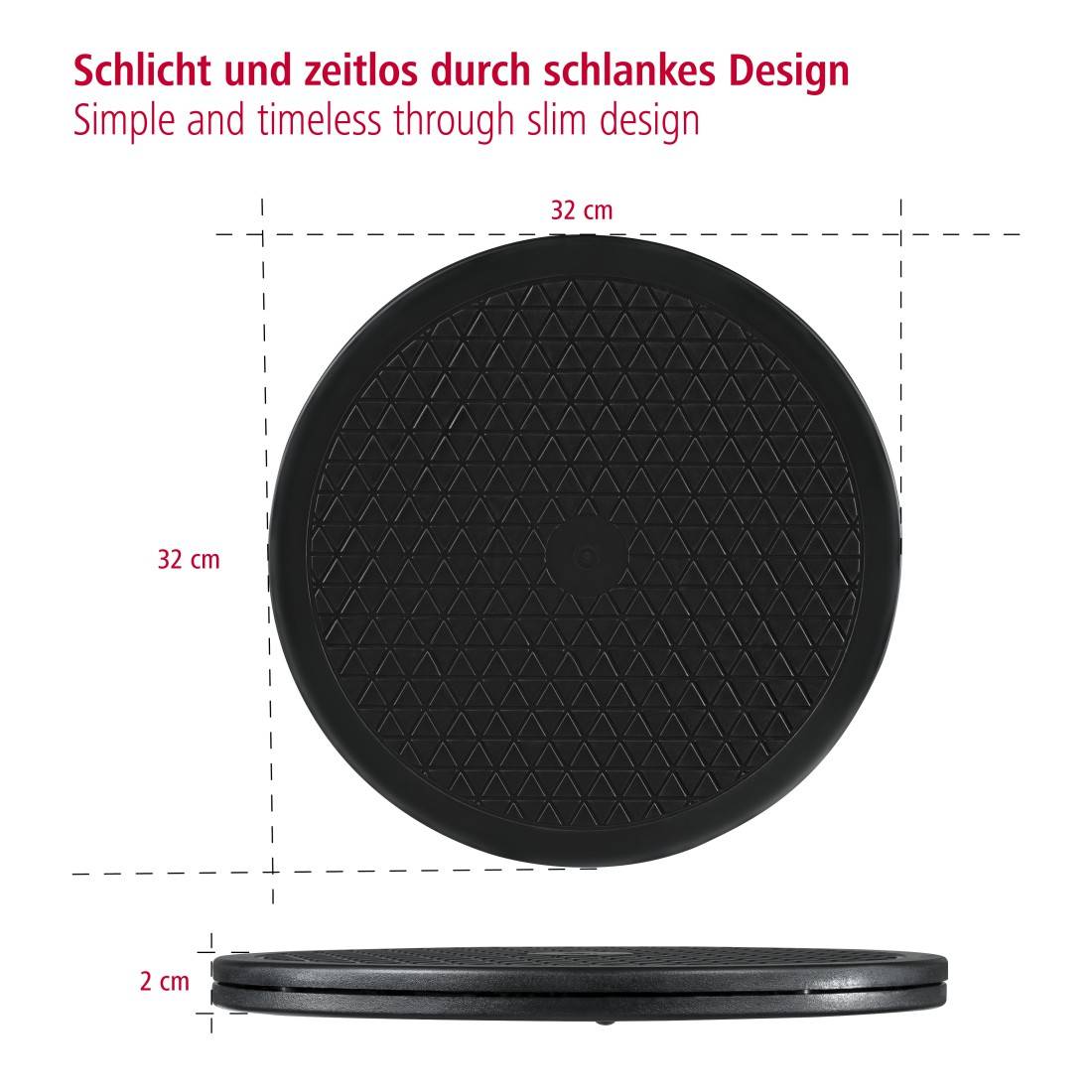 Hama Monitor turntable Height range: 2 cm (max) Black-3