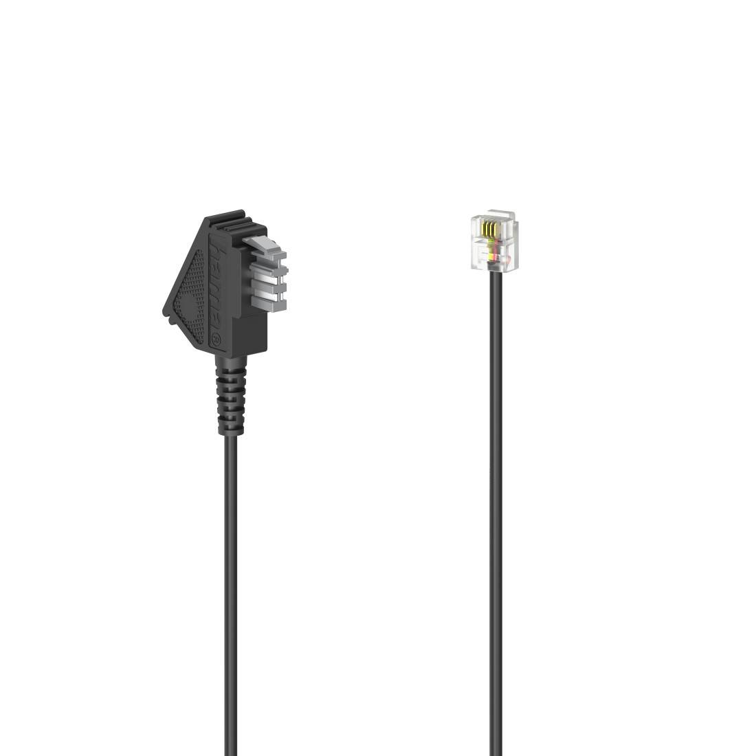 Hama Phone Cable [1x TAE-N plug - 1x RJ11 6p4c plug] 3 m Black-1