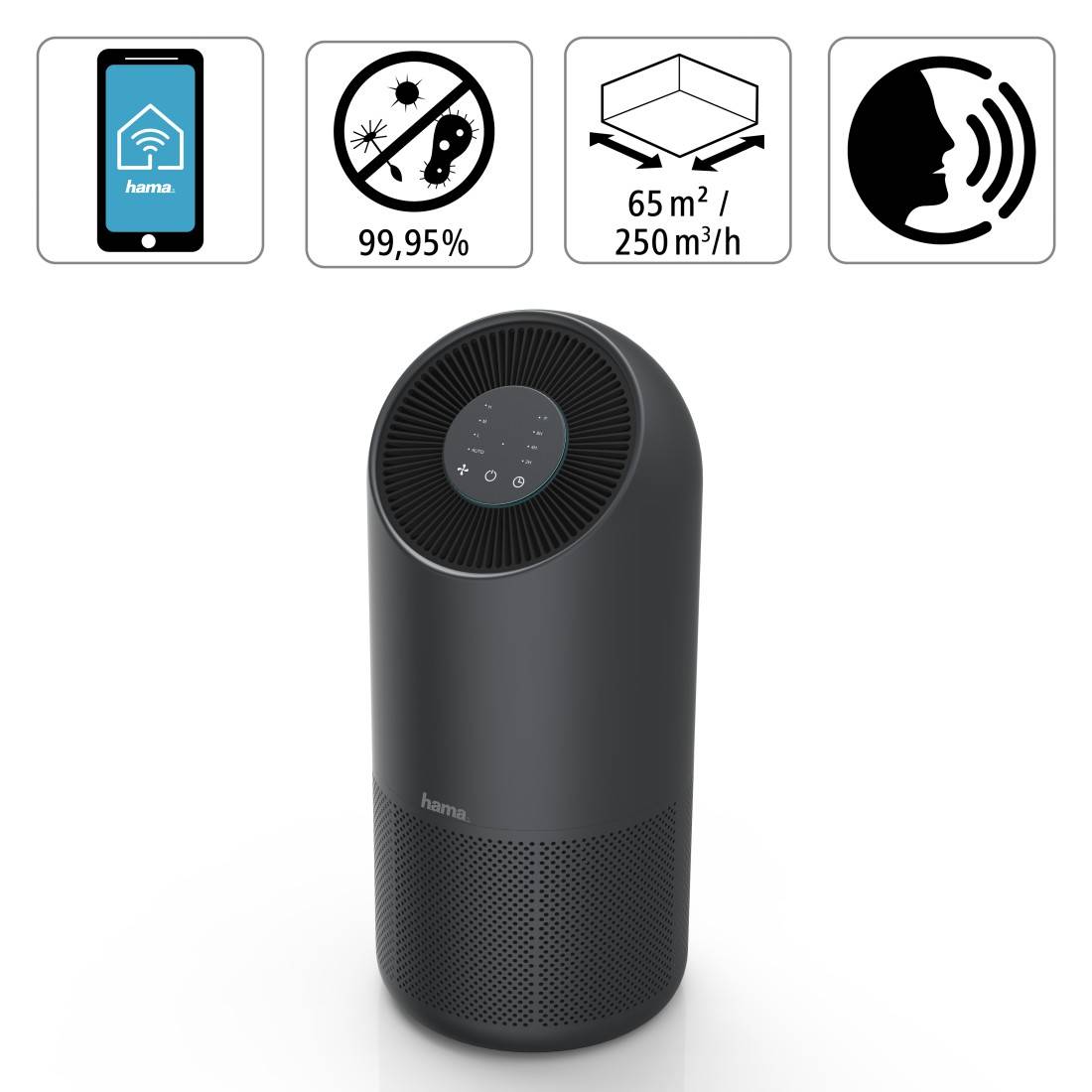 Hama 00186437 Air purifier 21 m² Black-2