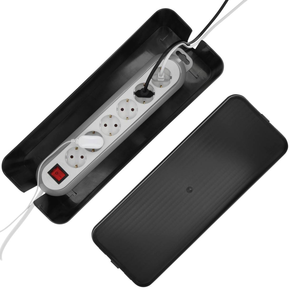 Hama Cable box Plastic Black Rigid (L x W x H) 40 x 15.6 x 13 cm 1 pc(s) 00020664-2