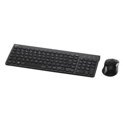 Hama Trento Radio Keyboard and mouse set German, QWERTZ Black-0