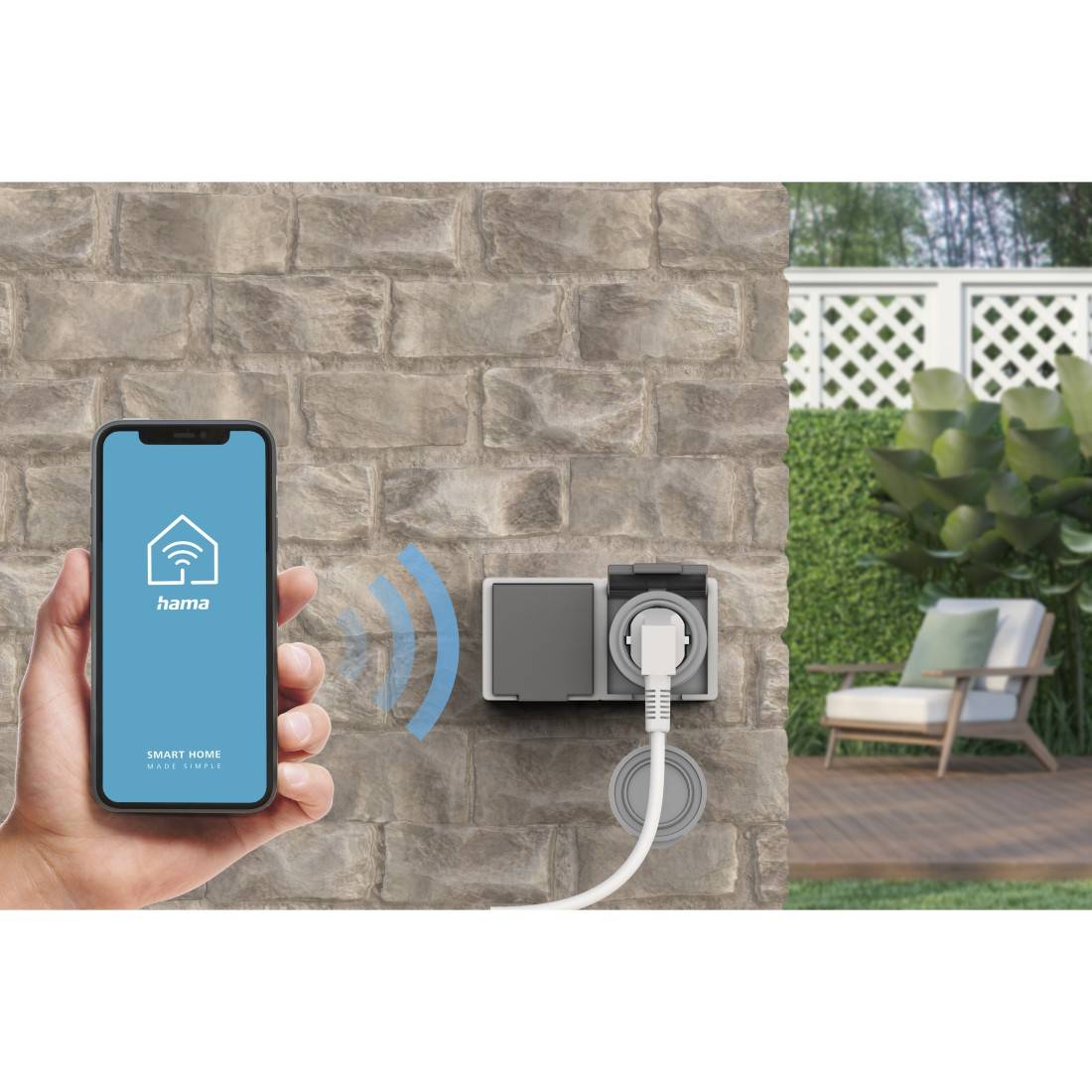 Hama 00176624 Wi-Fi Socket Outdoors 2300 W-3