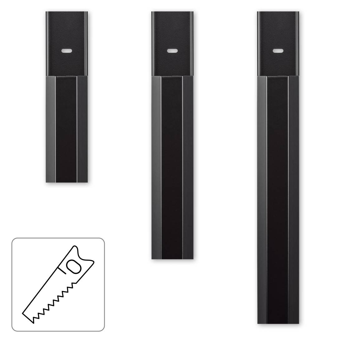 Hama Trunking Aluminium Black Rigid (L x W x H) 1100 x 50 x 26 mm 1 pc(s) 00020645-4