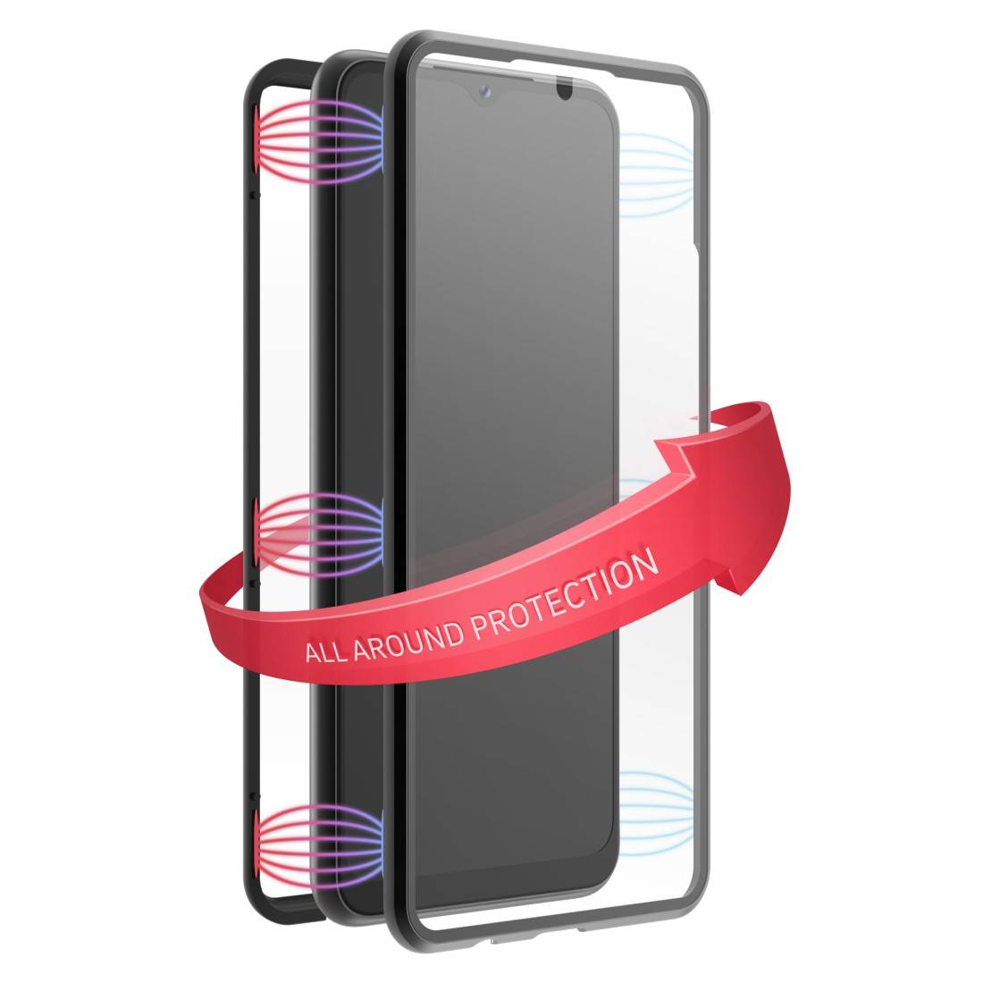 Black Rock 360° Glass Cover Samsung Galaxy A23 4G/5G Black-1