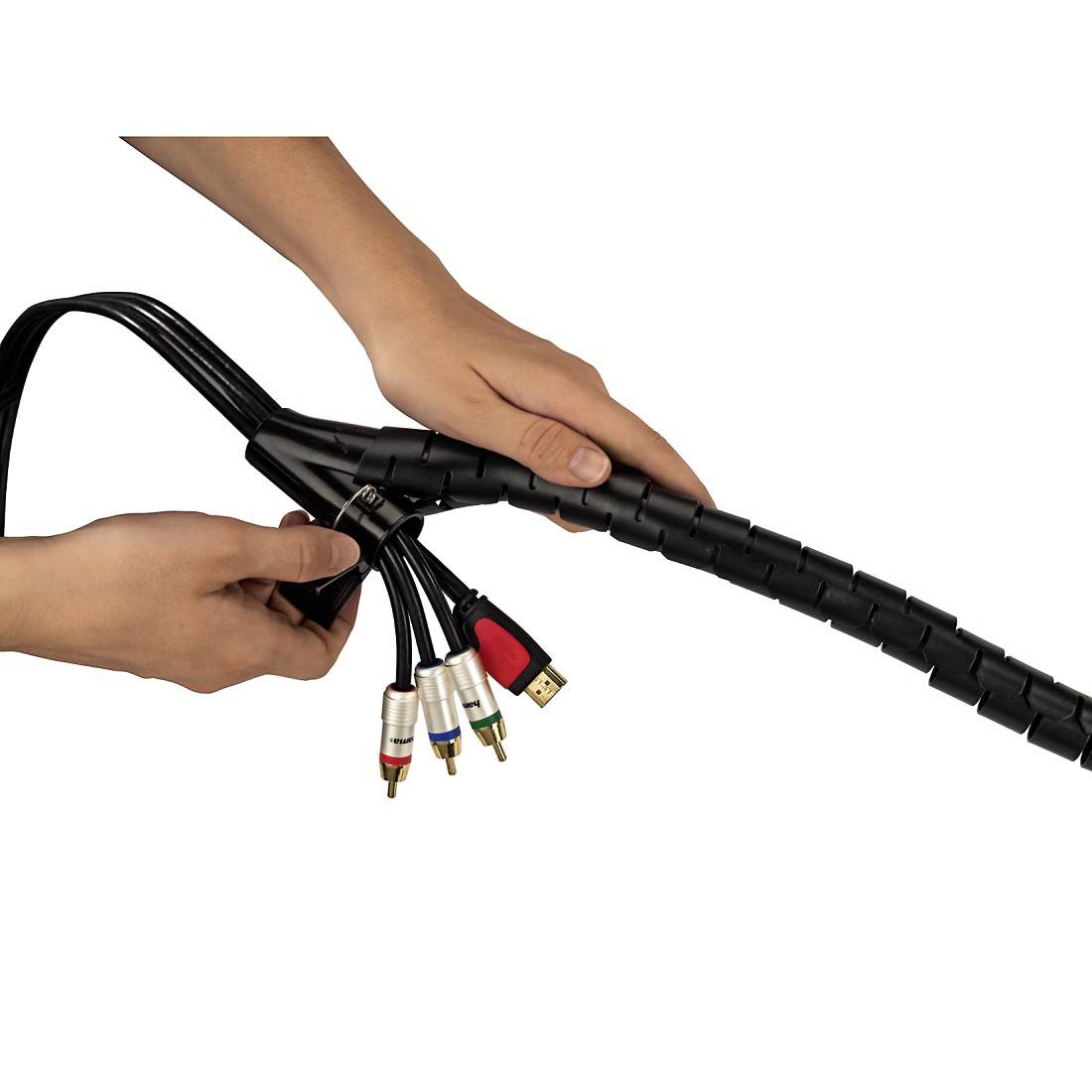 Hama Spiral cable wrap Plastic Black Flexible (Ø x L) 2.5 cm x 200 cm 1 pc(s) 00020643-4