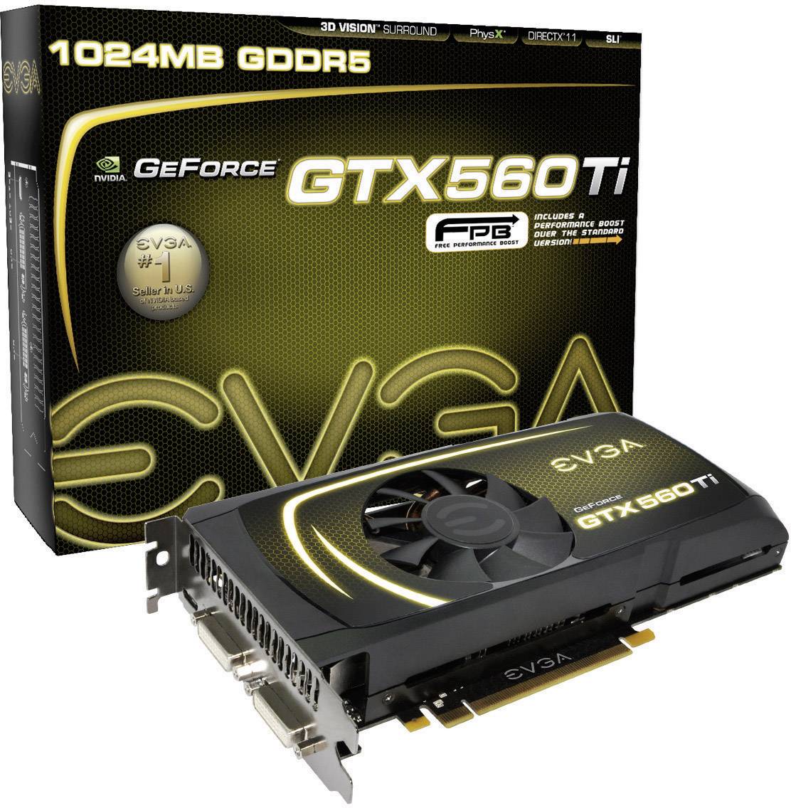 Graphics Card EVGA NVIDIA® GeForce™ GTX560 Ti Free Performance Boost ...