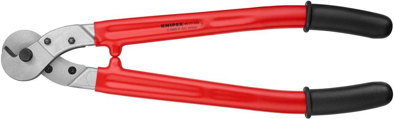 Knipex 95 77 600 95 77 600 Wire rope cutter Suitable for (cable stripping) Single/multi-core aluminium and copper cables-1