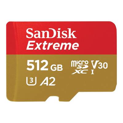SanDisk Extreme microSDHC card  512 GB Class 10 UHS-I shockproof, Waterproof
