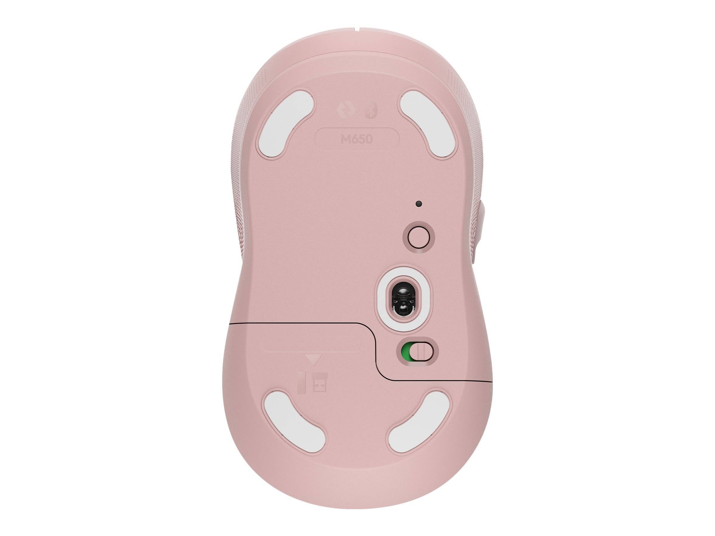 Logitech Signature M650 Mouse Radio, Bluetooth® Size: M Optical Rose 5 Buttons 4000 dpi-1