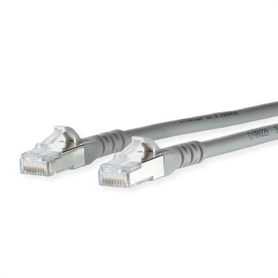 Metz Connect 1308453033-E RJ45 Network cable, patch cable CAT 6A S/FTP 3.00 m Grey double shielding, Halogen-free, Flame