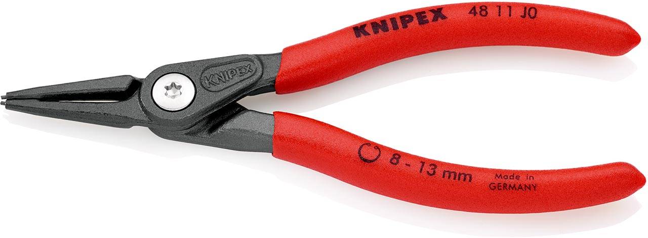 Knipex 48 11 J0 SB Circlip pliers Suitable for Inner rings 8-13 mm Tip shape (details) Straight-0
