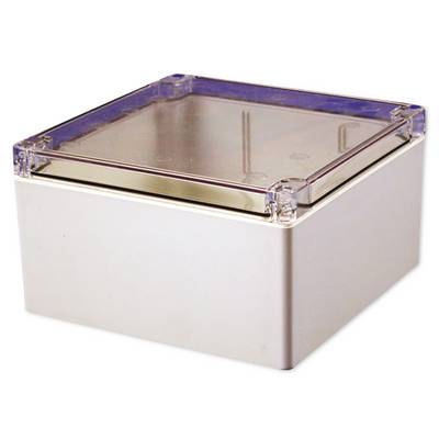 Hammond Electronics 1554S2GYCL Universal enclosure 160 x 160 x 90 Acrylonitrile butadiene styrene Grey-white (RAL 7035) -0