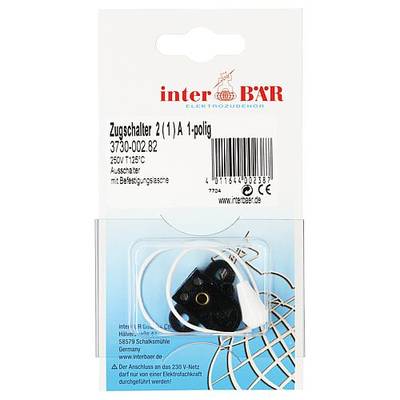 interBär  Pull cord switch  Black 1 x Off/On 2 A   1 pc(s)