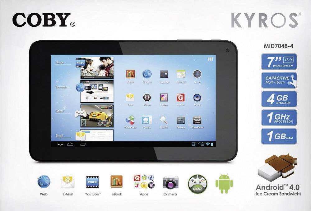COBY MID70484GB Tablet PC 7 inch from