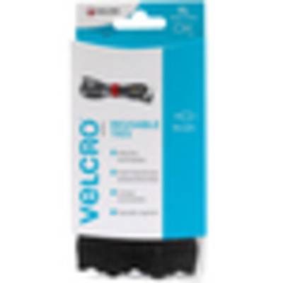 VELCRO® VEL-EC60466  Hook-and-loop cable tie for bundling  Hook and loop pad (L x W) 200 mm x 12 mm Black 15 pc(s)