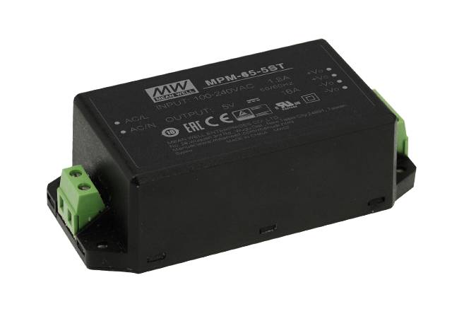 MEAN WELL MPM-65-15ST SMPSU 15 V DC 4.33 A 65 W-0