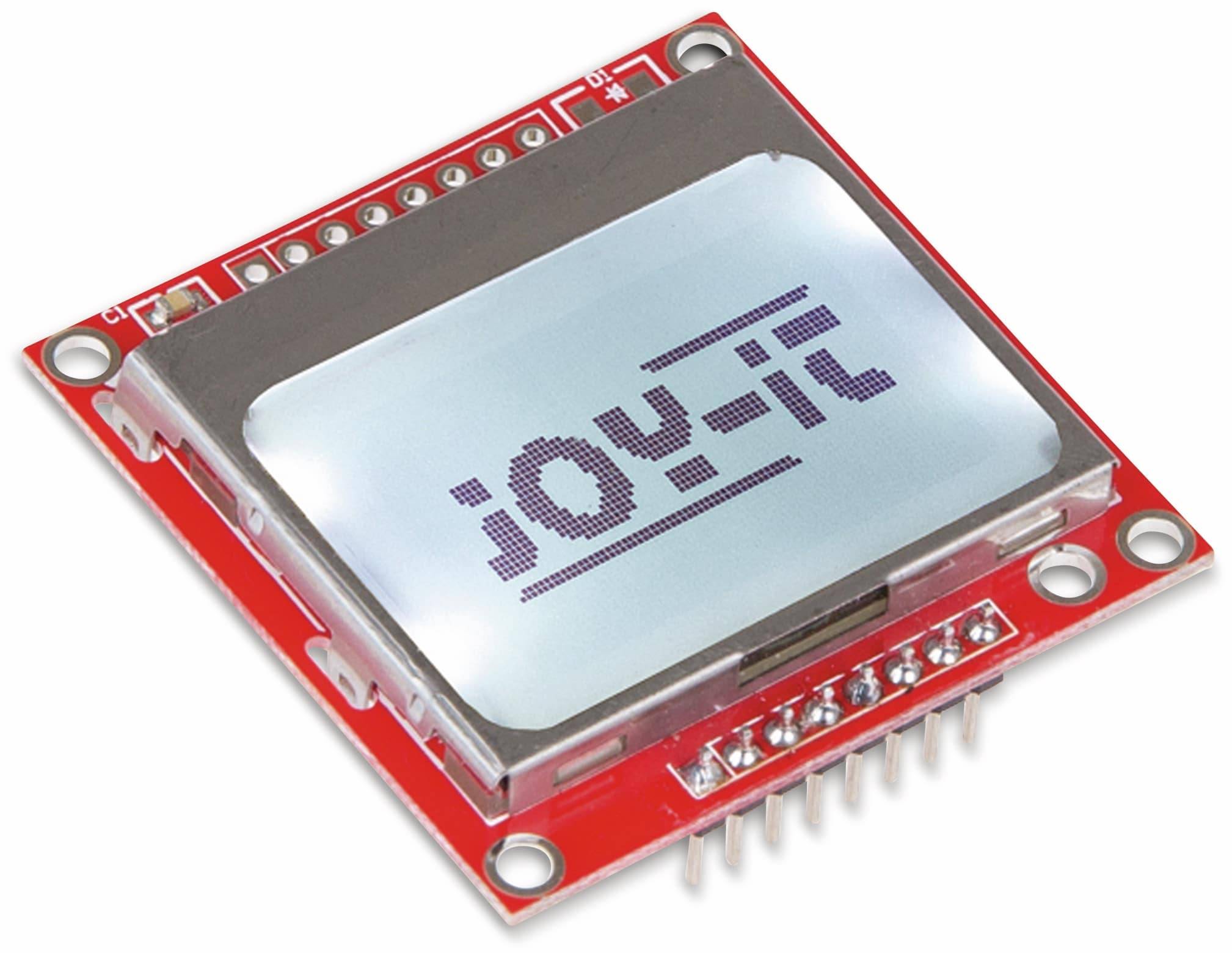 Symbol image for Joy-it SBC-LCD84x48 Module 6.8 cm (2.67 inch) 84 x 48 Pixel Compatible with (development kits): Raspberry Pi®, Banana Pi