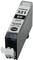 A black Canon 521 printer cartridge with the model number CLI-521BK, manufactured in Japan.