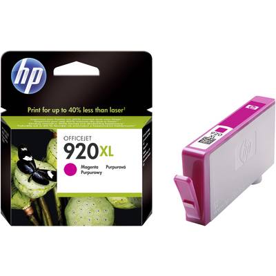 HP 920XL Magenta Ink Cartridge for OfficeJet Printers. Shows packaging and cartridge.