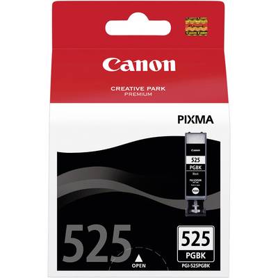 Canon PIXMA 525 PGBK printer cartridge in its original packaging, displaying the cartridge design and model number.