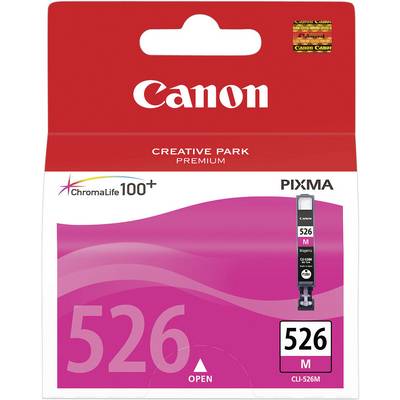 Canon Ink Cartridge CLI-526M, magenta, packaged. Compatible with Canon PIXMA Printers.