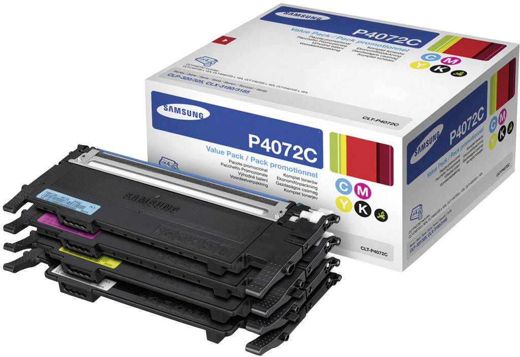 Samsung CLT-P4072C SU382A Toner cartridge Set Black, Cyan, Magenta, Yellow 1500 Sides Original Toner cartridge combo pack