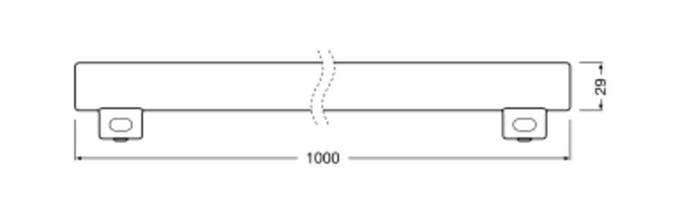 OSRAM 4058075607095 LED (monochrome) EEC F (A - G) S14s 9.9 W = 75 W Warm white (Ø x L) 29 mm x 1000 mm 1 pc(s)-3