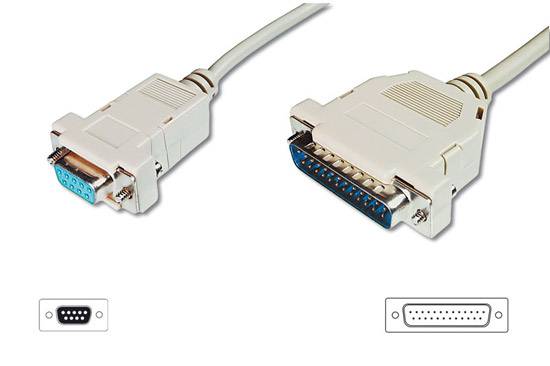 Digitus Series Cable [1x D-SUB plug 25-pin - 1x D-SUB socket 9-pin] 3.00 m Beige-7