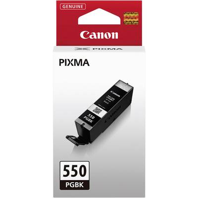 'Canon PIXMA 550 PGBK' ink cartridge in black, in original packaging, compatible with Canon printers, product image.