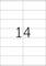 The number '14' is centrally positioned on a white background.