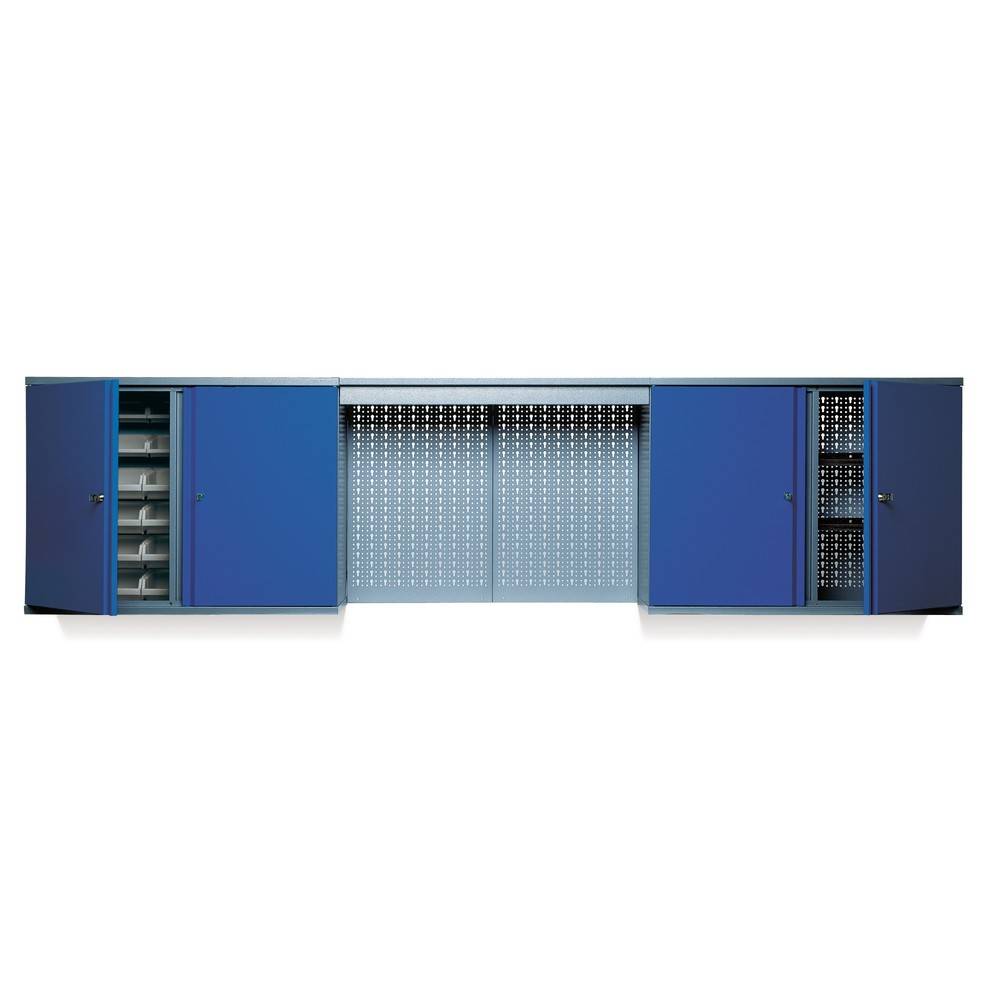 Küpper 70187 Tool wall cabinet (L x W x H) 190 x 2400 x 600 mm Blue, Silver-1