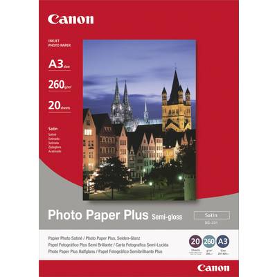 Canon Photo Paper Plus Semi-gloss SG-201 1686B026 Photo paper A3 260 g/m² 20 sheet Satin-gloss