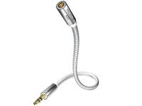 Inakustik 00410205 Jack Audio/phono Cable extension [1x Jack plug 3.5 mm - 1x Jack socket 3.5 mm] 5.00 m Anthracite gold-1