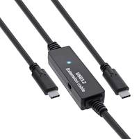 inLine USB-C cable USB4™ USB-C® plug 10 m Black 35671C-4