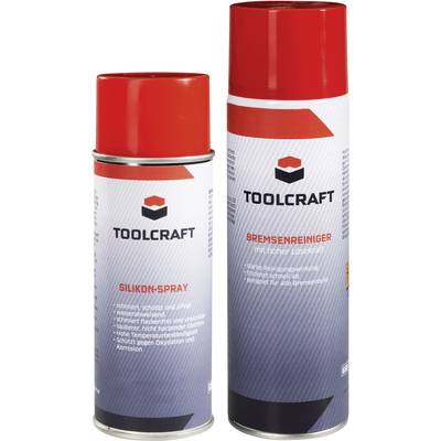 TOOLCRAFT  Silicon spray 400 ml and brake cleaner 500 ml  1 Set
