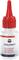 Small plastic bottle with red screw cap, labelled 'TOOLCRAFT Screw Locking Compound - Medium Strength'. Contains adhesive for securing screws.