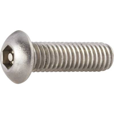 TOOLCRAFT 886968 Pan head screws M5  20 mm Pin-in-Hex socket    Stainless steel A2 10 pc(s) 