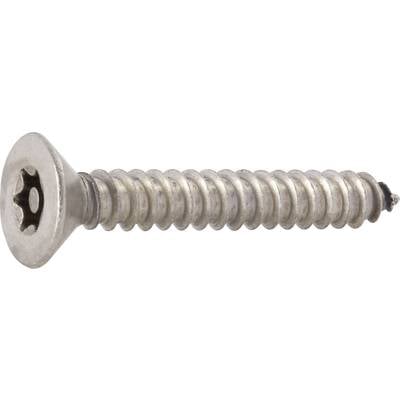 TOOLCRAFT 88115-38 Countersunk sheet metal screw  3.5 mm 38 mm Pin-in-star    Stainless steel  10 pc(s) 