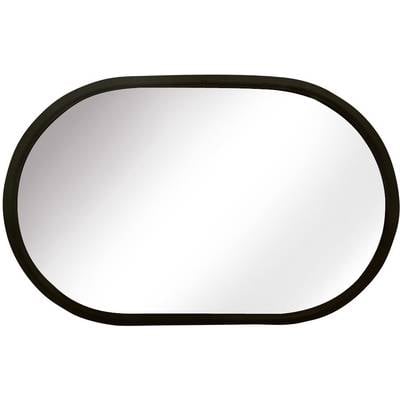 DETECTIVE Internal Convex Wall Mirror, 525mmW x 335mmH x 90mmD Acrylic Black Frame,