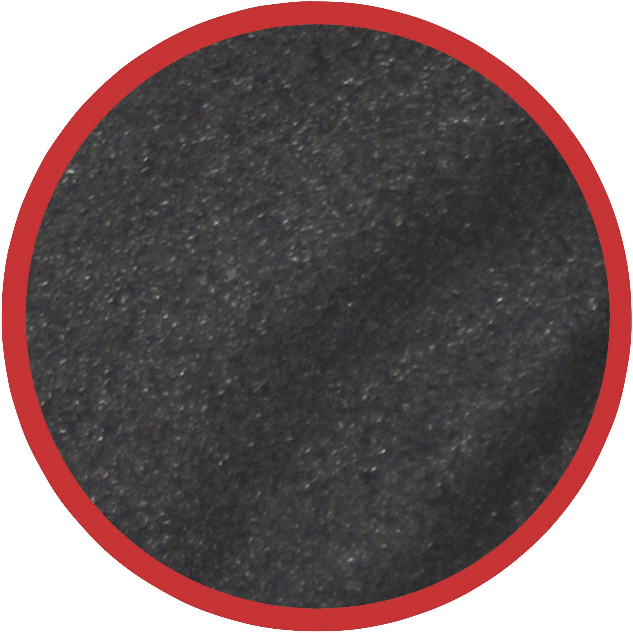 Black structural material in red circular frame, possibly asphalt or rubber granulate.