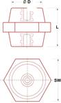 Insulators - Insulated spacer M10 - SW38