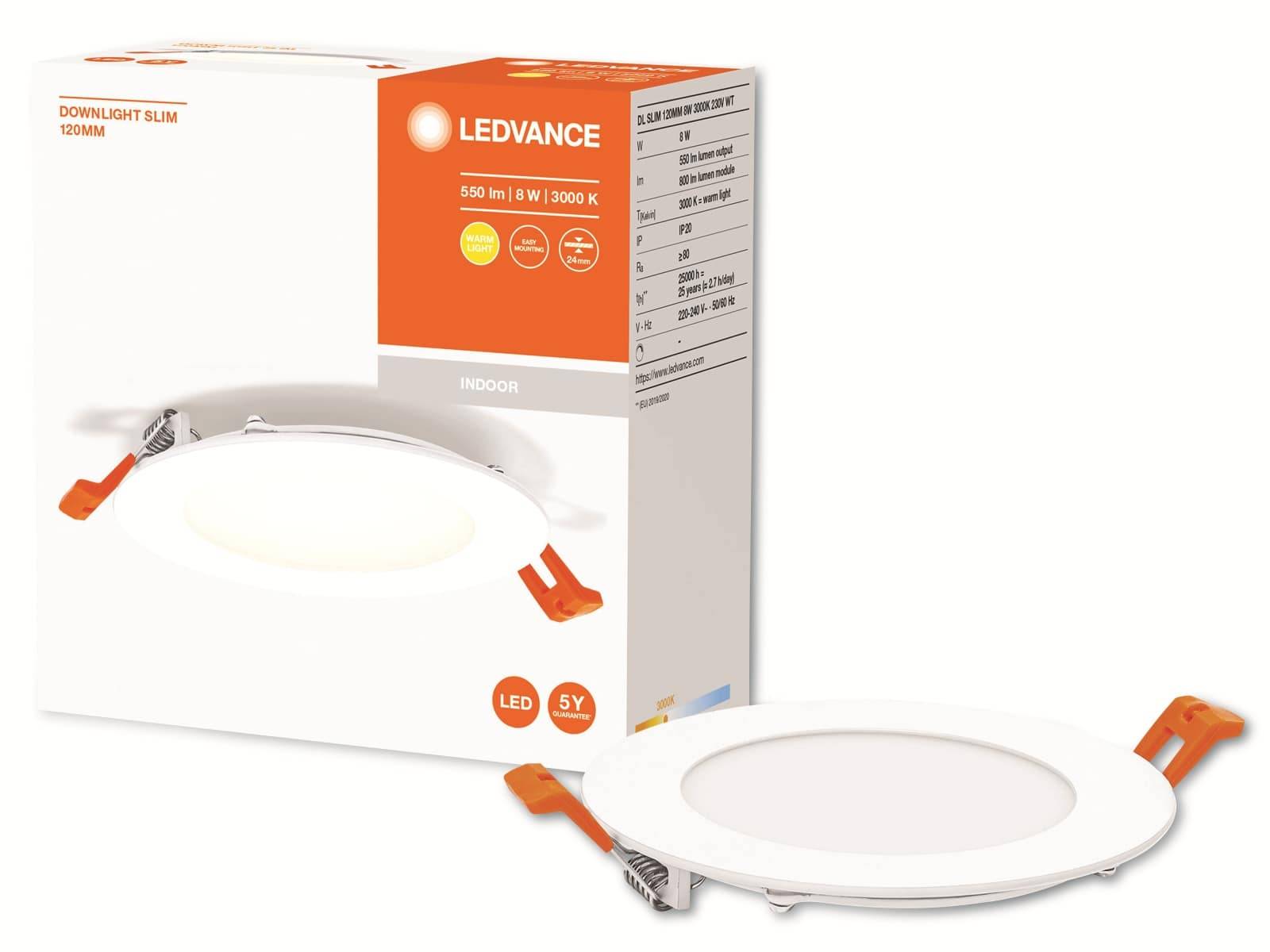 LEDVANCE 4058075573079 RECESS SLIM DOWNLIGHT LED recessed light LED (monochrome) 8 W White-1
