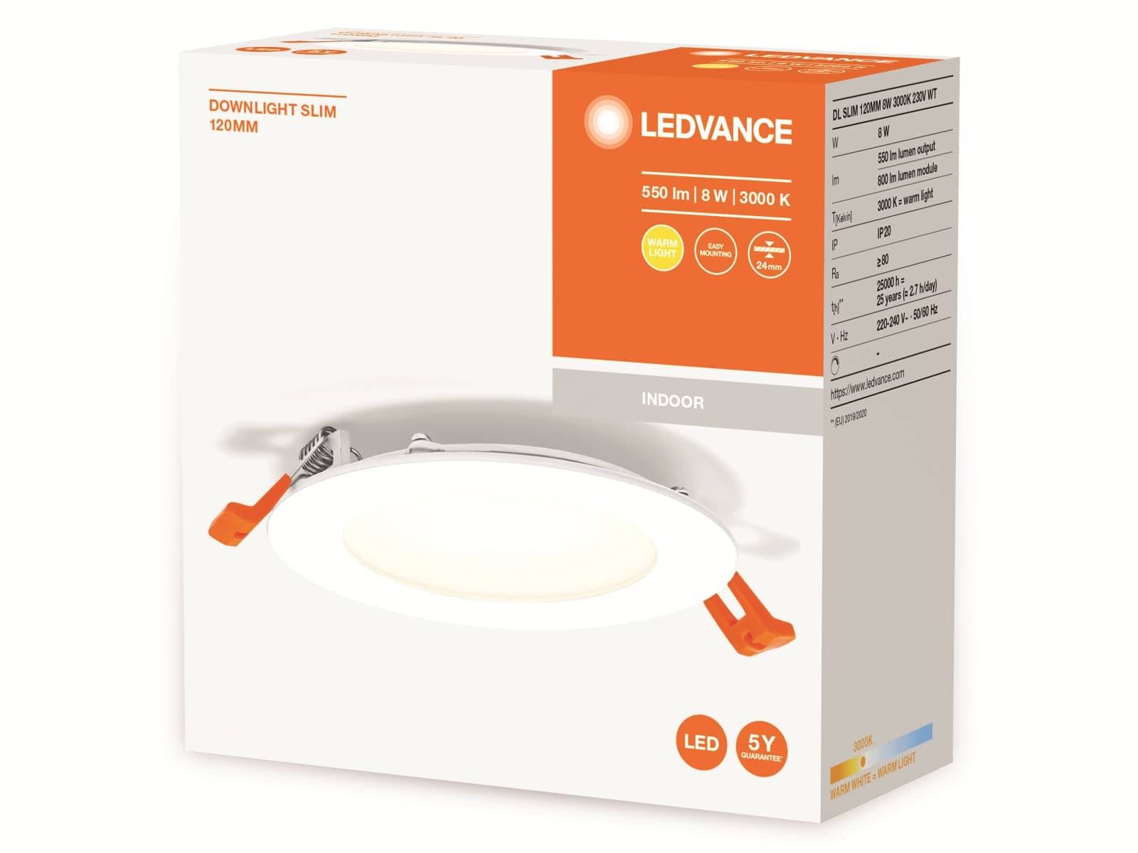 LEDVANCE 4058075573079 RECESS SLIM DOWNLIGHT LED recessed light LED (monochrome) 8 W White-2