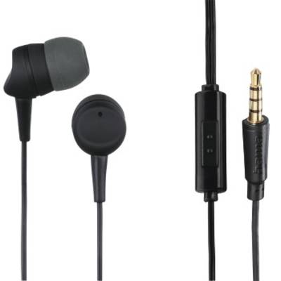 Hama  Hi-Fi  In-ear headphones Corded (1075100) Stereo Black Microphone noise cancelling 