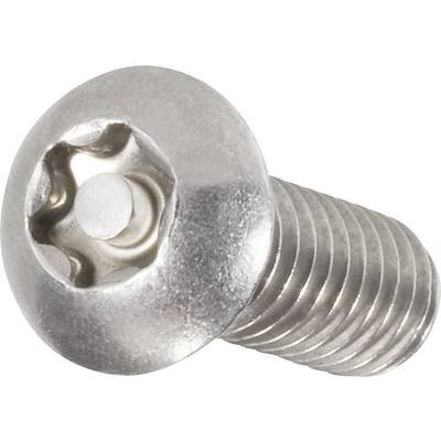 TOOLCRAFT 888775 Raised head screws M4  16 mm Pin-in-star    Stainless steel A2 10 pc(s) 