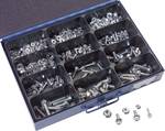 300 piece Assortment of screws and nuts with locking teeth