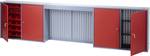 Wall cabinet with light panel 240 cm red